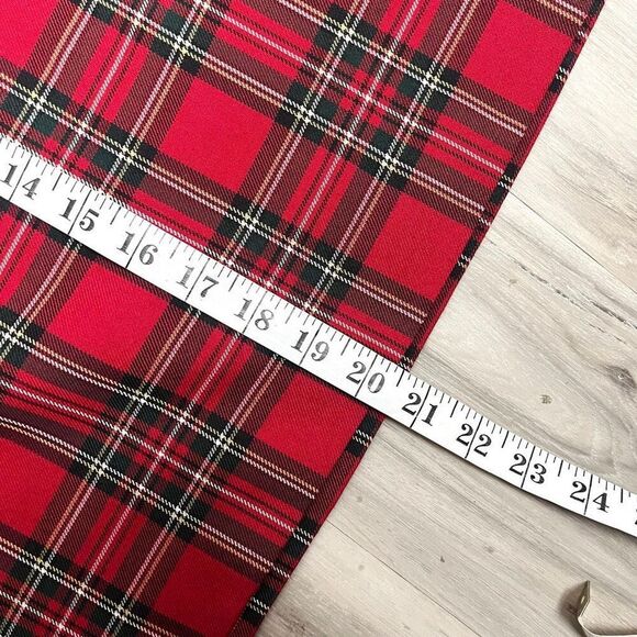 Talbots Skirt Women's 14P Red Plaid Side Zip Mini NWT - Picture 7 of 7